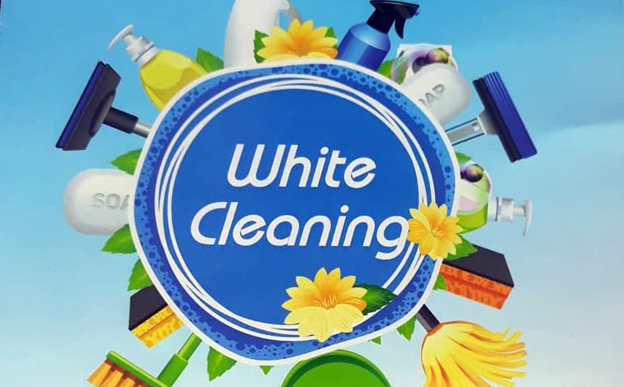 white cleaning