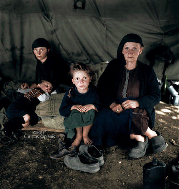 Ιωάννινα 1948. Πρόσφυγες από τις περιοχές του εμφυλίου πολέμου.