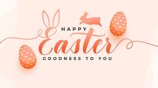 happy easter day background for social media post vector