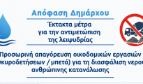 Έκτακτα μέτρα για την αντιμετώπιση της λειψυδρίας (1)